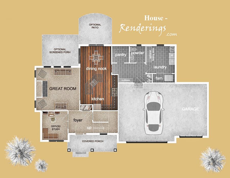 1 Color Floor Plan 32