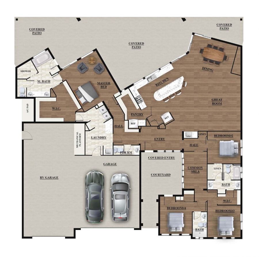 color floor plan