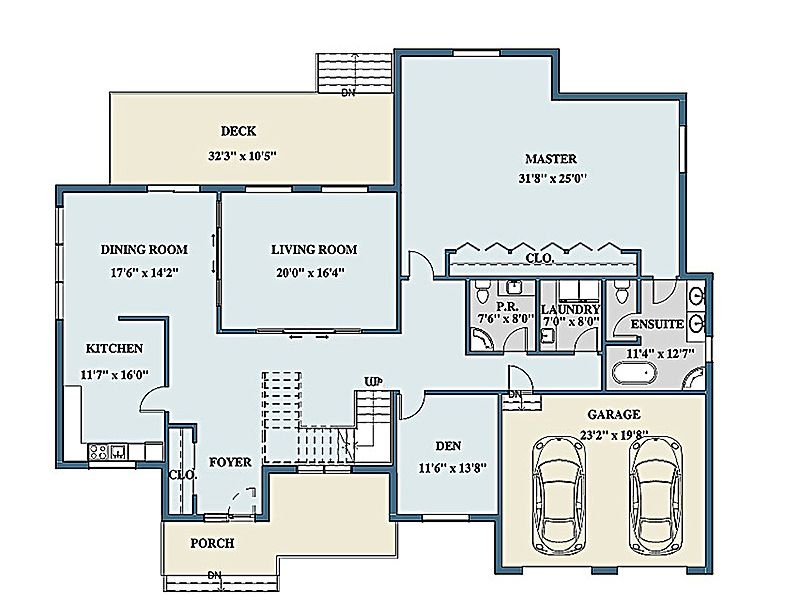 color floor plan