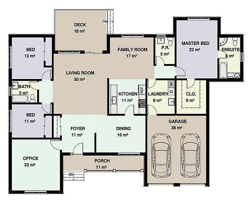 floor plan color