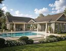 Pool house view rendering
