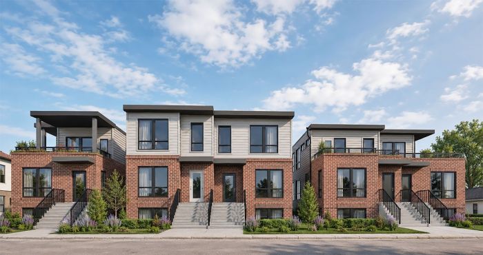 Townhouses street view